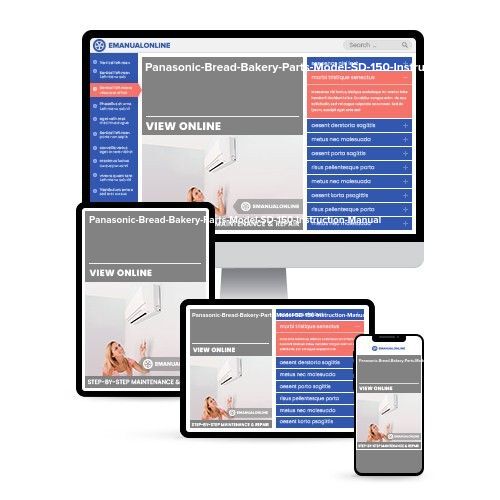 Panasonic-Bread-Bakery-Parts-Model-SD-150-Instruction-Manual - Online Manuals by eManualOnline