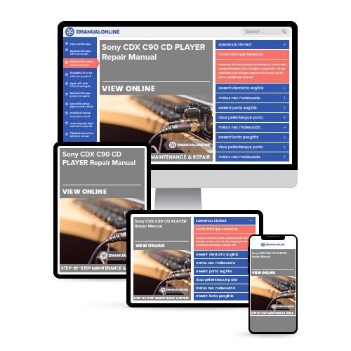 Sony CDX C90 CD PLAYER Repair Manual - Online Manuals by eManualOnline