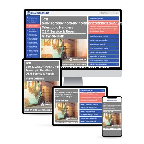 JCB 540-170 550-140 540-140 550-170 535-125HiViz 535-140HiViz Telescopic Handler Complete Workshop Service Repair Manual - Online Manuals by eManualOnline