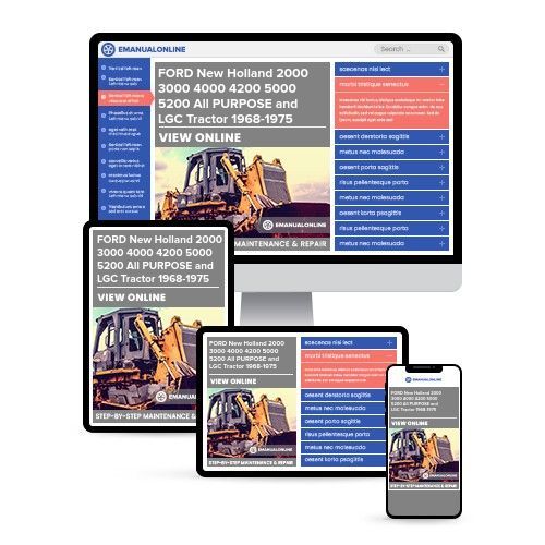 FORD New Holland 2000 3000 4000 4200 5000 5200 All PURPOSE and LGC Tractor 1968-1975 Operators Manual - Online Manuals by eManualOnline