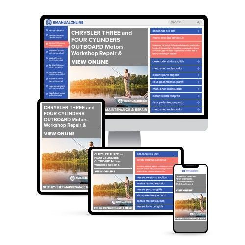 CHRYSLER THREE and FOUR CYLINDERS OUTBOARD Motors Workshop Repair & Service Manual - Online Manuals by eManualOnline