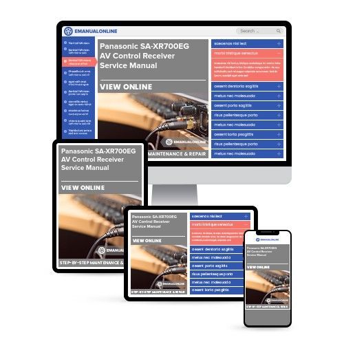 Panasonic SA-XR700EG AV Control Receiver Service Manual - Online Manuals by eManualOnline