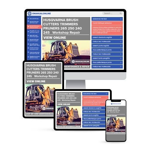 HUSQVARNA BRUSH CUTTERS TRIMMERS PRUNERS 265 250 240 245   Workshop Repair Manual - Online Manuals by eManualOnline