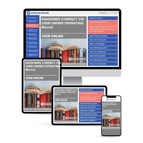 RANSOMES COMPACT 215 USER OWNER OPERATING Manual - Online Manuals by eManualOnline
