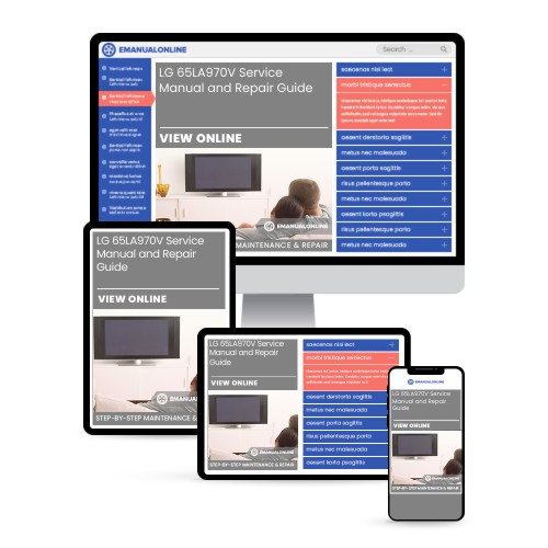 LG 65LA970V Service Manual and Repair Guide - Online Manuals by eManualOnline