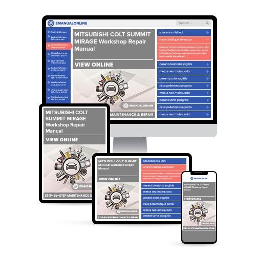 MITSUBISHI COLT SUMMIT MIRAGE Workshop Repair Manual - Online Manuals by eManualOnline