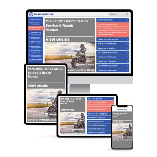 HONDA CG125 Workshop Repair Manual   1976-1995 - Online Manuals by eManualOnline