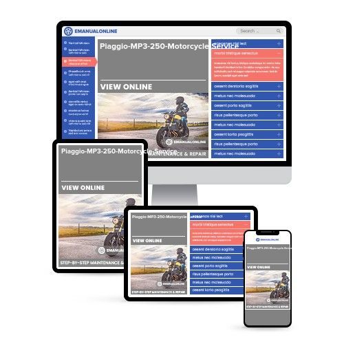 Piaggio-MP3-250-Motorcycle-Service - Online Manuals by eManualOnline