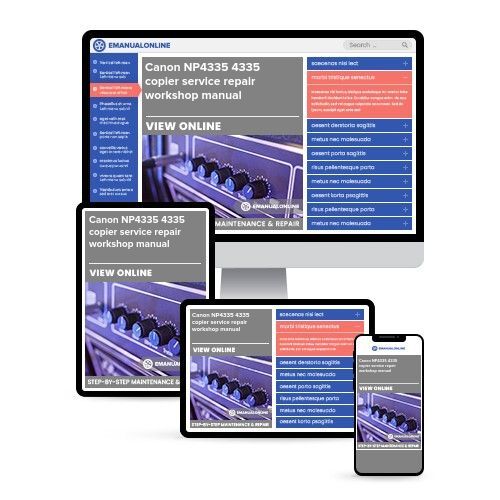 Canon NP4335 4335 copier service repair workshop manual - Online Manuals by eManualOnline