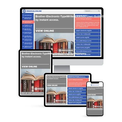 Brother-Electronic-TypeWriterGX8500-User-GuideDelivery by instant access. - Online Manuals by eManualOnline