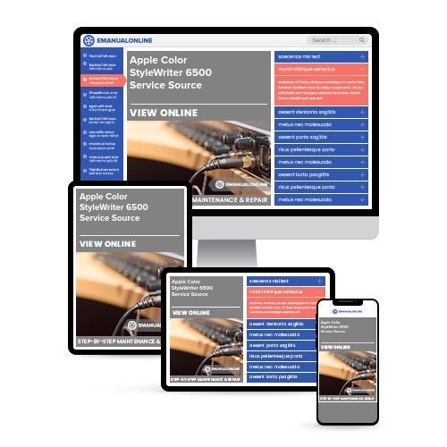 Apple Color StyleWriter 6500 Service Source - Online Manuals by eManualOnline