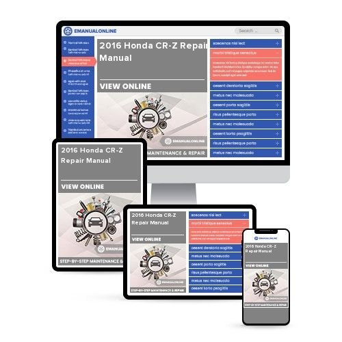 2016 Honda CR-Z Repair Manual - Online Manuals by eManualOnline
