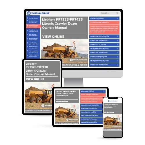 LIEBHERR PR732B PR732BM PR732BL PR742B PR742BM PR742BL LITRONIC DOZER Operation & Maintenance Manual - Online Manuals by eManualOnline