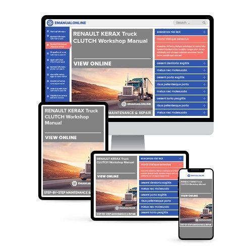 RENAULT KERAX Truck CLUTCH Workshop Manual - Online Manuals by eManualOnline