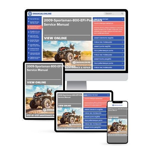 2009-Sportsman-800-EFI-Partshark Service Manual