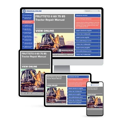 FRUTTETO II 60 75 85 Tractor Repair Manual    