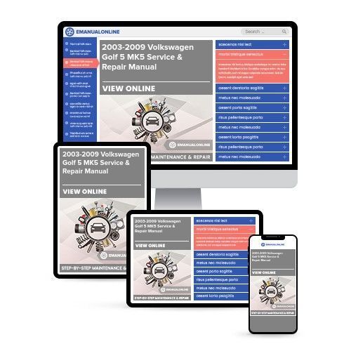 Volkswagen VW Golf 5 MK5 2003-2009 Service Repair Shop Manual  