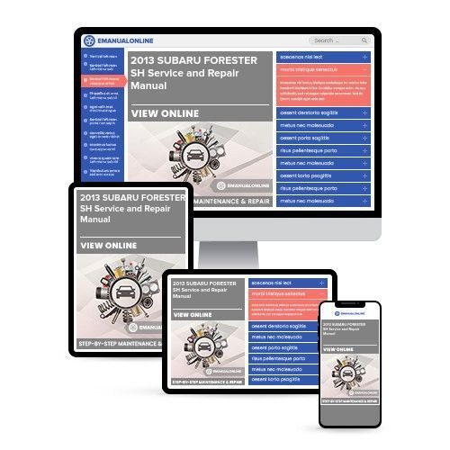 2013 SUBARU FORESTER SH Service and Repair Manual