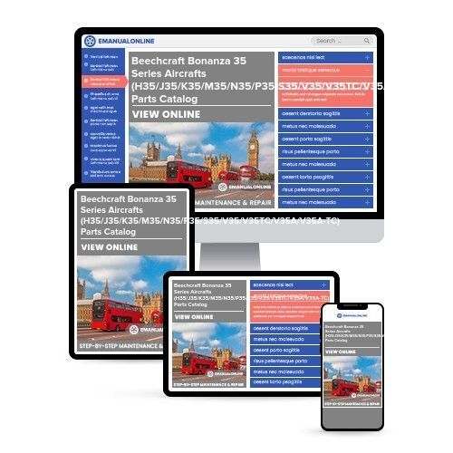 Beechcraft Bonanza 35 IPC Illustrated Parts Catalog Parts Manual -  