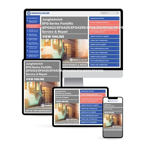 Jungheinrich Electric Lift Truck  EFG422, EFG425, EFG425K, EFG425S, EFG425KS, EFG430 Workshop Service Manual