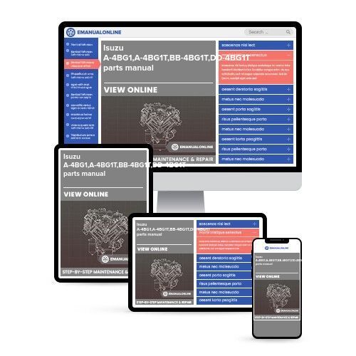Isuzu A-4BG1,A-4BG1T,BB-4BG1T,DD-4BG1T parts manual