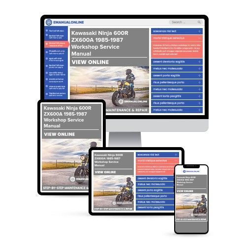 Kawasaki Ninja 600R ZX600A 1985-1987 Workshop Service Manual Kawasaki Ninja 600R ZX600A 1985-1987 Workshop Service Manual