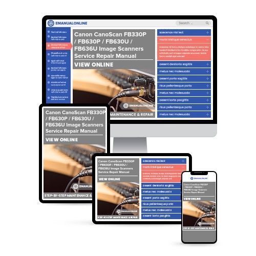 Canon CanoScan FB330P / FB630P / FB630U / FB636U Image Scanners Service Repair Manual