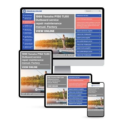 1999 Yamaha P150 TLRX Outboard service repair maintenance manual. Factory Service Manual 1999 Yamaha P150 TLRX Outboard service repair maintenance manual. Factory Service Manual