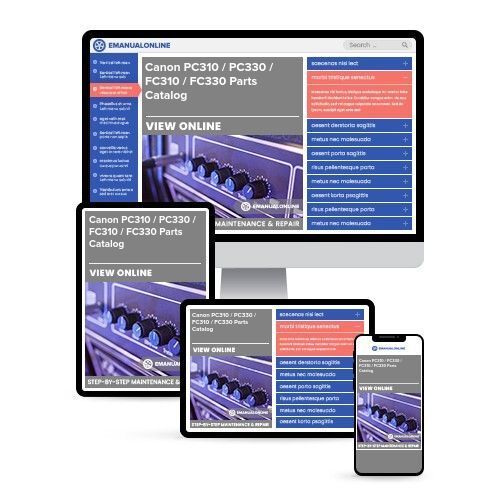 Canon PC310 / PC330 / FC310 / FC330 Parts Catalog Canon PC310 / PC330 / FC310 / FC330 Parts Catalog