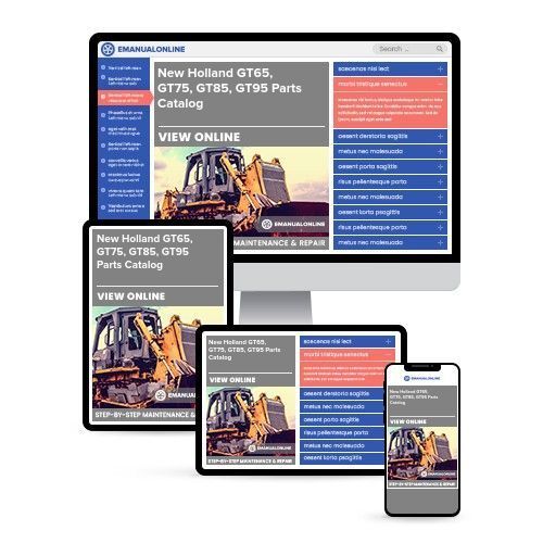 New Holland GT65, GT75, GT85, GT95 Parts Catalog New Holland GT65, GT75, GT85, GT95 Parts Catalog