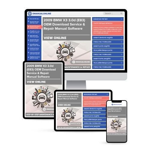 2009 BMW X3 3.0d (E83) OEM Download Service & Repair Manual Software 2009 BMW X3 3.0d (E83) OEM Download Service & Repair Manual Software